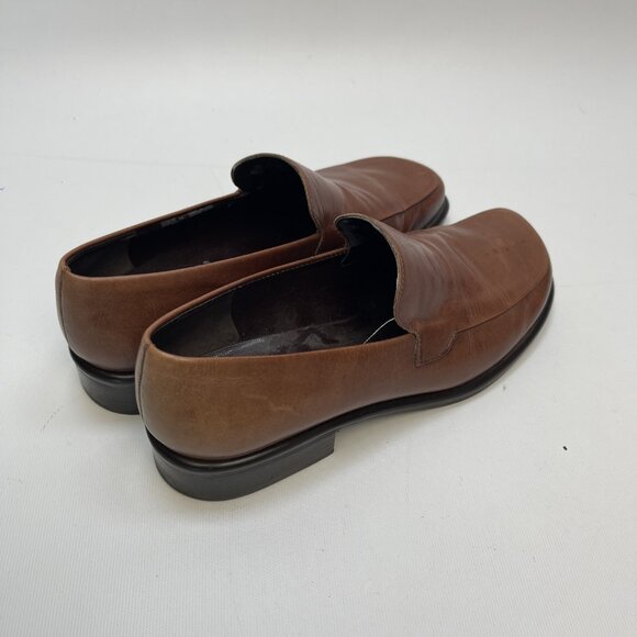 Franco Sarto Shoes Womens 7M Bocca Casual Loafers Comfort Brown Leather Slip On - Picture 2 of 16